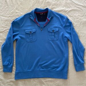 Men’s Nautica Blue Quarter Zip Sweatshirt XL